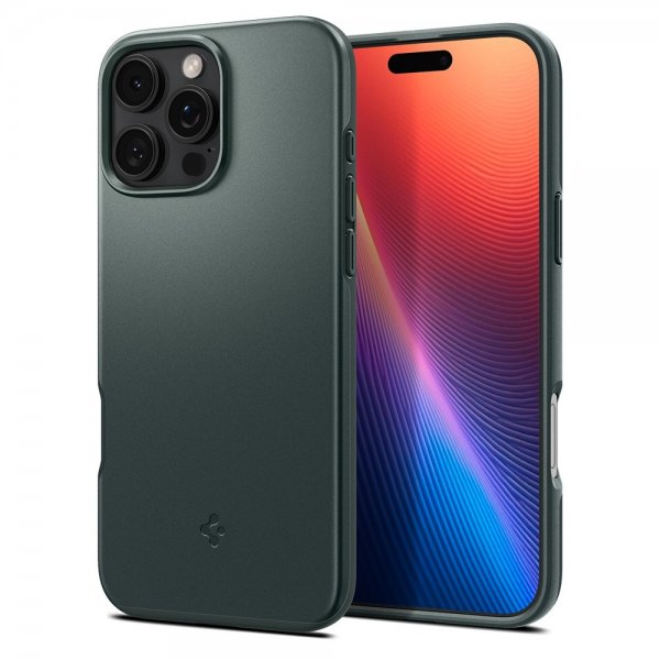 Spigen iPhone 16 Pro Deksel Thin Fit MagFit Abyss Green
