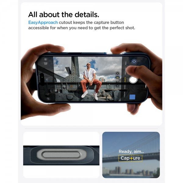 Spigen iPhone 16 Pro Deksel Thin Fit MagFit Metal Slate