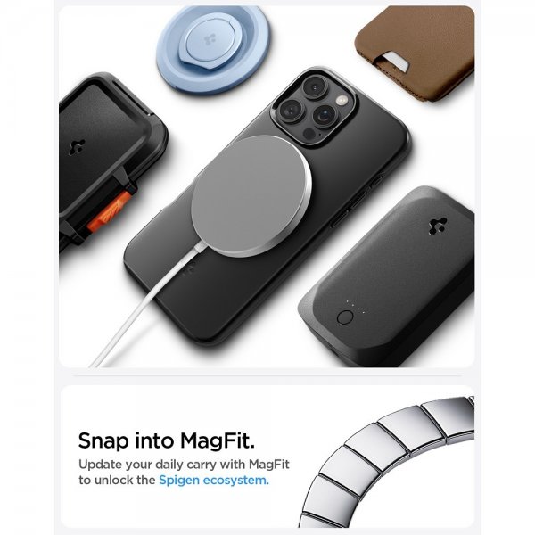 Spigen iPhone 16 Pro Deksel Thin Fit MagFit Svart