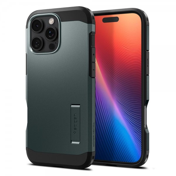 Spigen iPhone 16 Pro Deksel Tough Armor MagFit Abyss Green