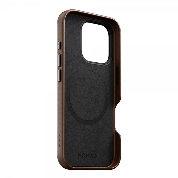 Nomad iPhone 16 Pro Deksel Traditional Leather Case Brun