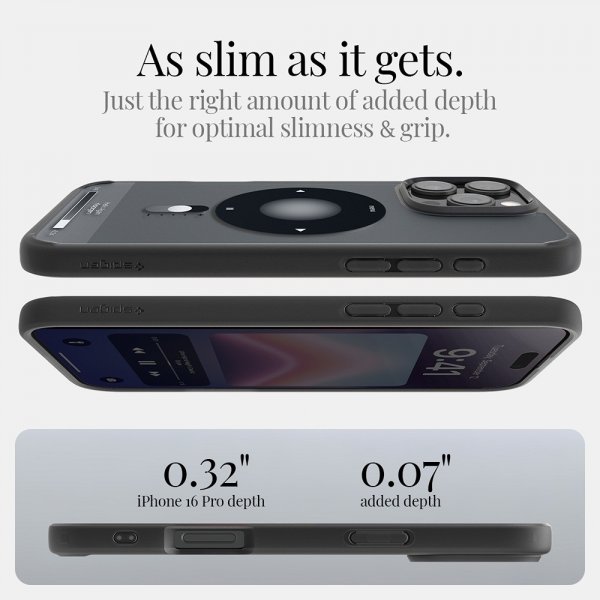 Spigen iPhone 16 Pro Deksel Ultra Hybrid Classic MagFit Svart