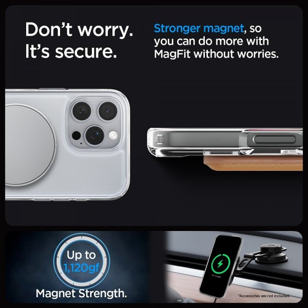 Spigen iPhone 16 Pro Deksel Ultra Hybrid S MagFit Crystal Clear