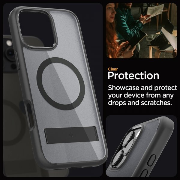 Spigen iPhone 16 Pro Deksel Ultra Hybrid S MagFit Frost Black