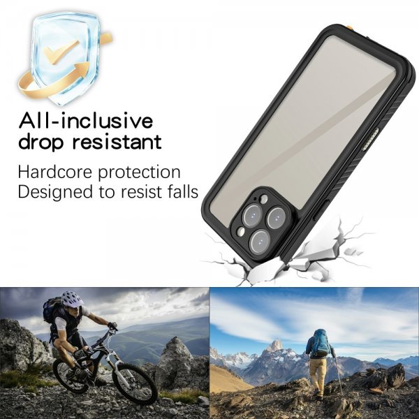 Redpepper iPhone 16 Pro Deksel Vanntett IP68 Svart