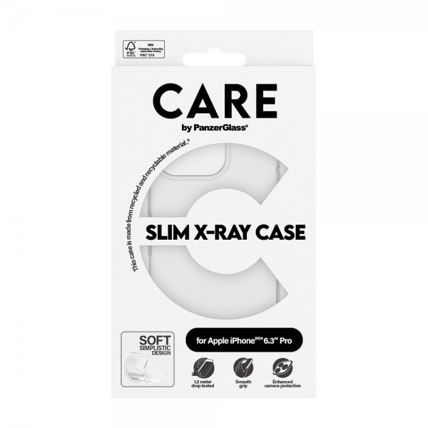 CARE by PanzerGlass iPhone 16 Pro Deksel X-Ray Transparent