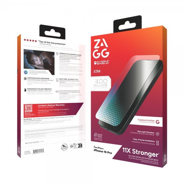 Zagg InvisibleShield iPhone 16 Pro Skjermbeskytter Glass XTR4