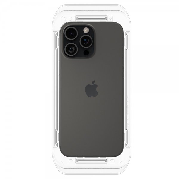 Spigen iPhone 16 Pro/iPhone 17/17 Pro Skjermbeskytter GLAS.tR EZ Fit 2-pakning