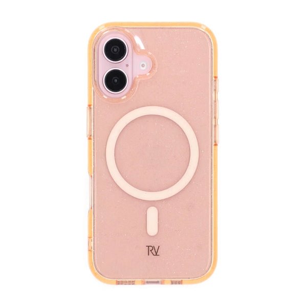 Rvelon iPhone 16 Deksel Glitter MagSafe Gull
