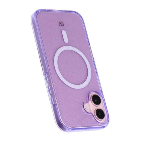 Rvelon iPhone 16 Deksel Glitter MagSafe Lilla