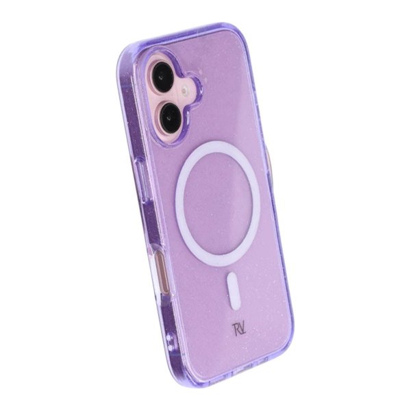 Rvelon iPhone 16 Deksel Glitter MagSafe Lilla