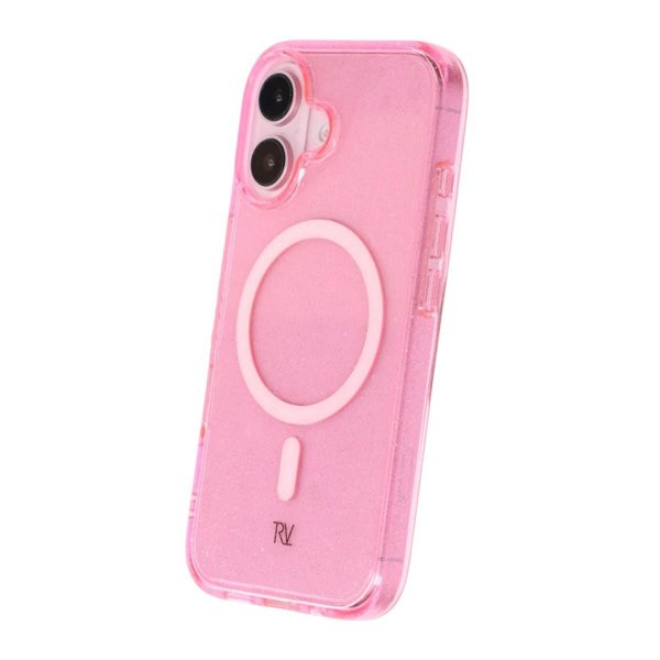 Rvelon iPhone 16 Deksel Glitter MagSafe Rosa