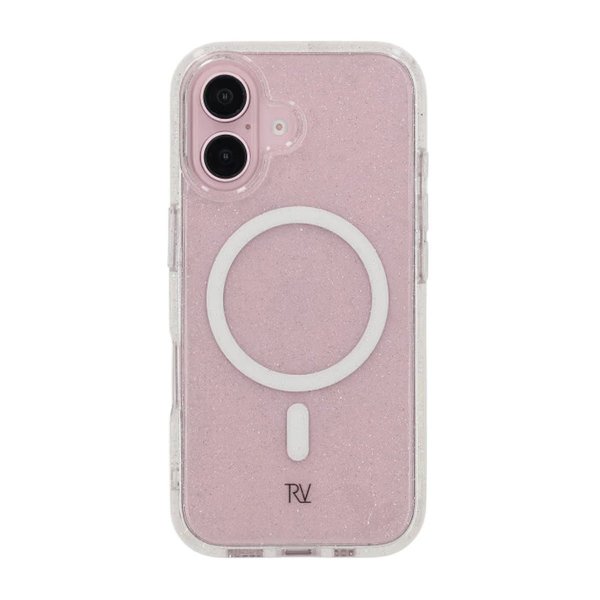 Rvelon iPhone 16 Deksel Glitter MagSafe Hvit