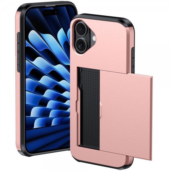 iPhone 16 Deksel Card Slide Blå
