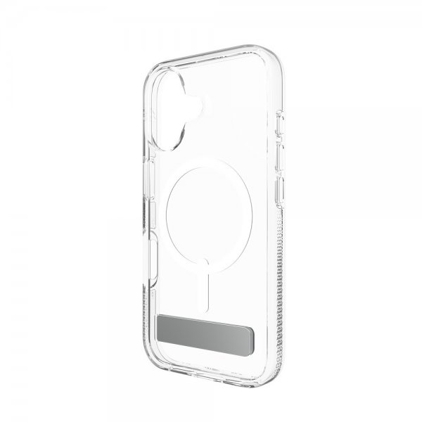 Zagg iPhone 16 Deksel Crystal Palace Snap Kickstand Transparent