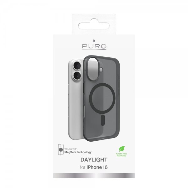 Puro iPhone 16 Deksel Daylight MagSafe Svart
