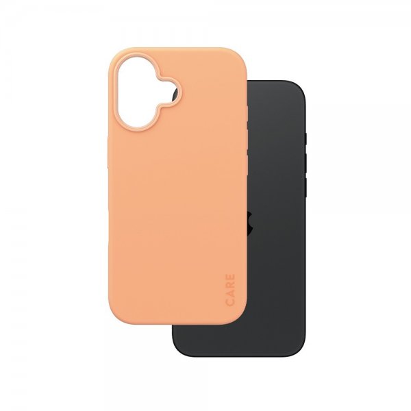 CARE by PanzerGlass iPhone 16 Deksel Fashionable MagSafe Peachy