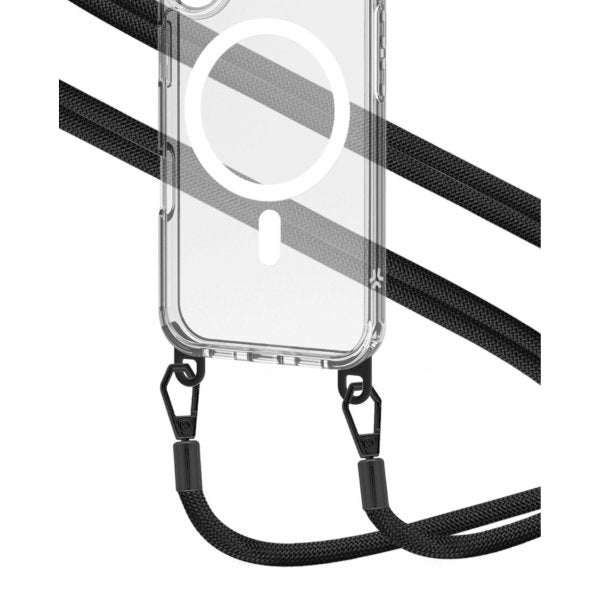 Celly iPhone 16 Deksel Freedom Necklace MagSafe Transparent