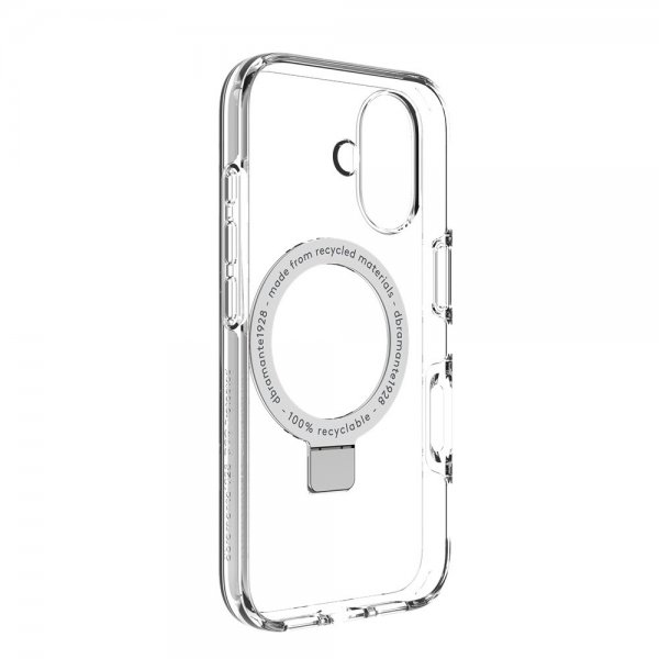 dbramante1928 iPhone 16 Deksel Iceland Ultra D3O MagSafe Kickstand Transparent