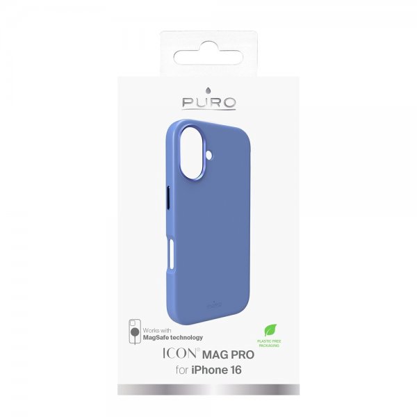 Puro iPhone 16 Deksel ICON Mag Pro Blå