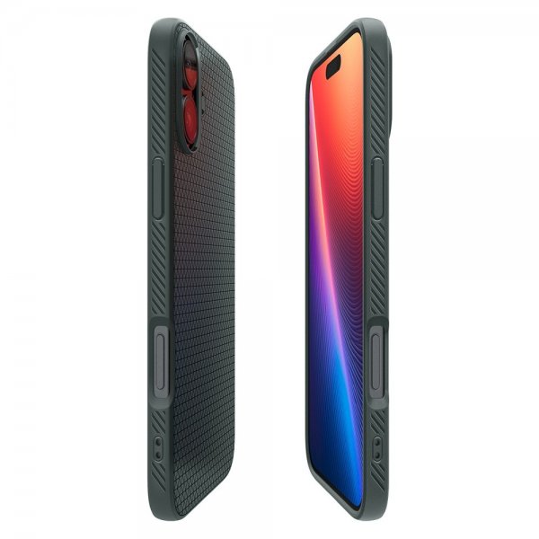 Spigen iPhone 16 Deksel Liquid Air Abyss Green