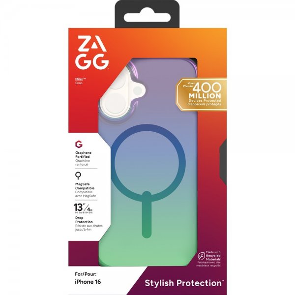Zagg iPhone 16 Deksel Milan Snap Raven Feather