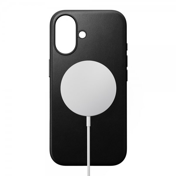 Nomad iPhone 16 Deksel Modern Leather Case Svart