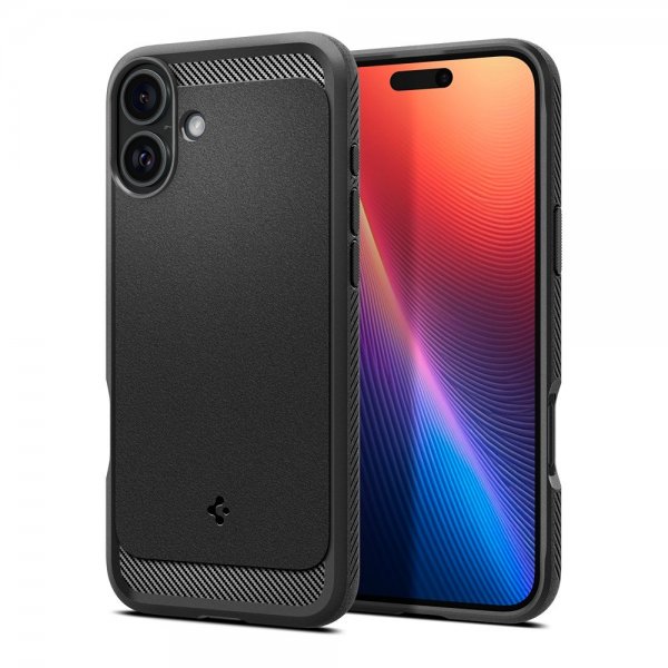 Spigen iPhone 16 Deksel Rugged Armor MagFit Matte Black