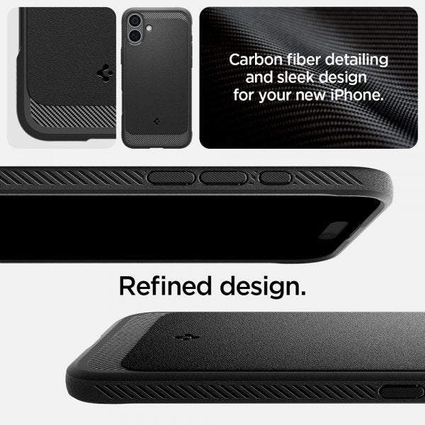 Spigen iPhone 16 Deksel Rugged Armor MagFit Matte Black