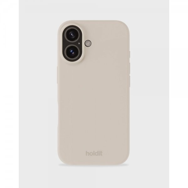 holdit iPhone 16 Deksel Silikon Light Beige