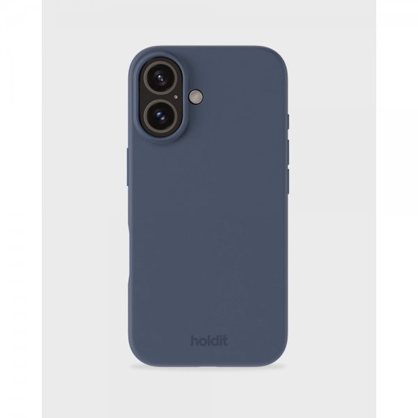 holdit iPhone 16 Deksel Silikon Pacific Blue