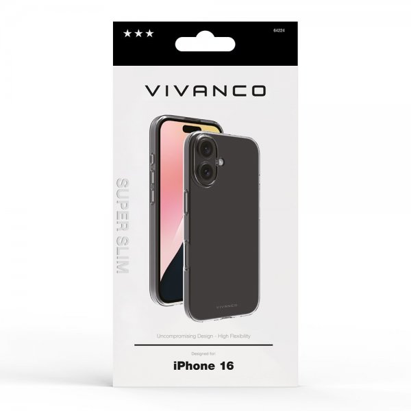 Vivanco iPhone 16 Deksel Super Slim Transparent