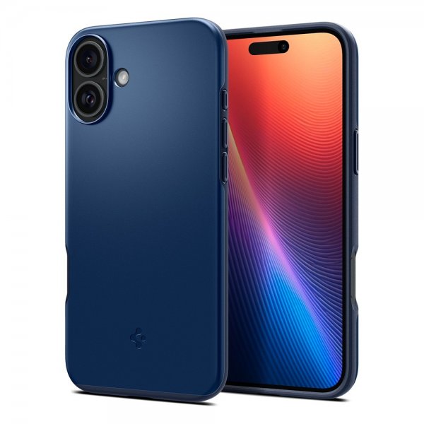 Spigen iPhone 16 Deksel Thin Fit MagFit Navy Blue
