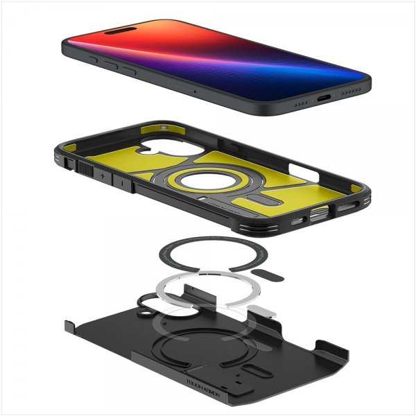 Spigen iPhone 16 Deksel Tough Armor MagFit Svart