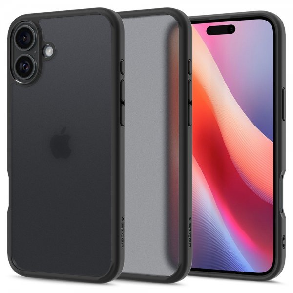 Spigen iPhone 16 Deksel Ultra Hybrid Frost Black