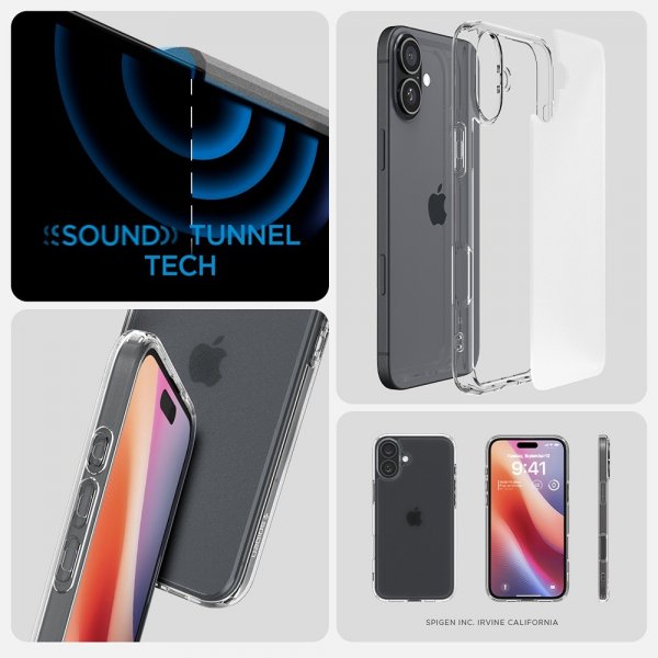 Spigen iPhone 16 Deksel Ultra Hybrid Frost Clear