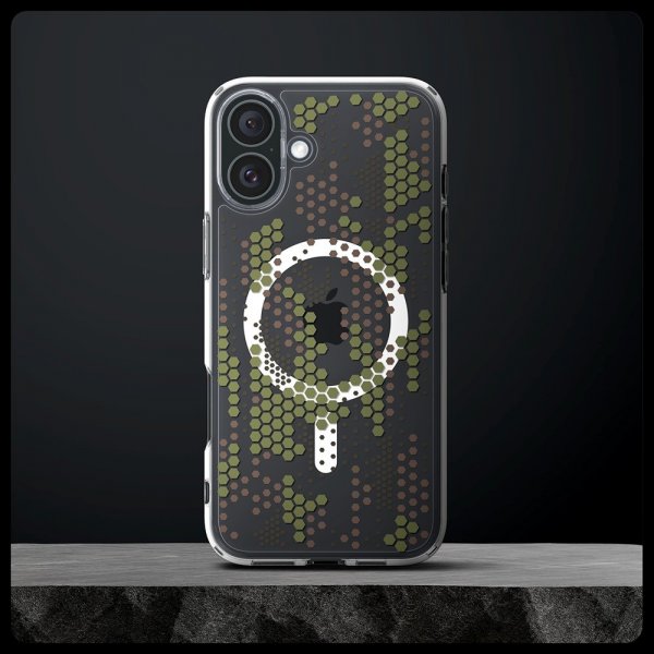 Spigen iPhone 16 Deksel Ultra Hybrid MagFit Digital Camo