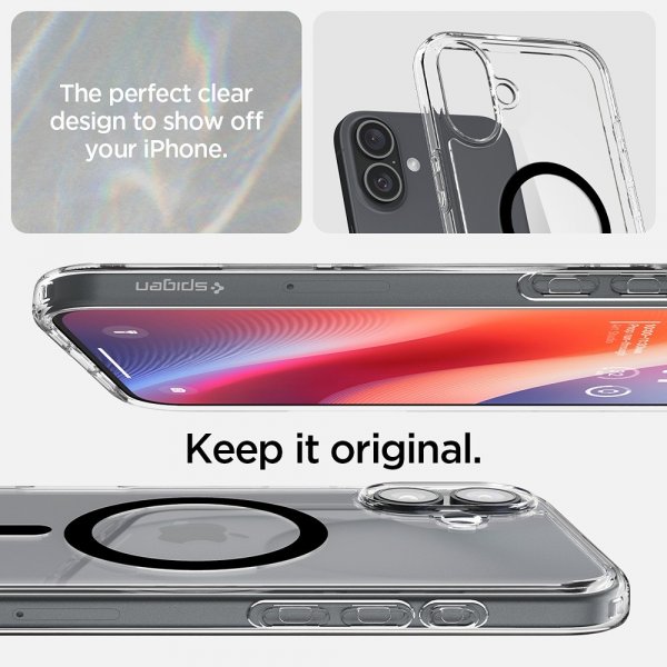 Spigen iPhone 16 Deksel Ultra Hybrid MagFit Svart
