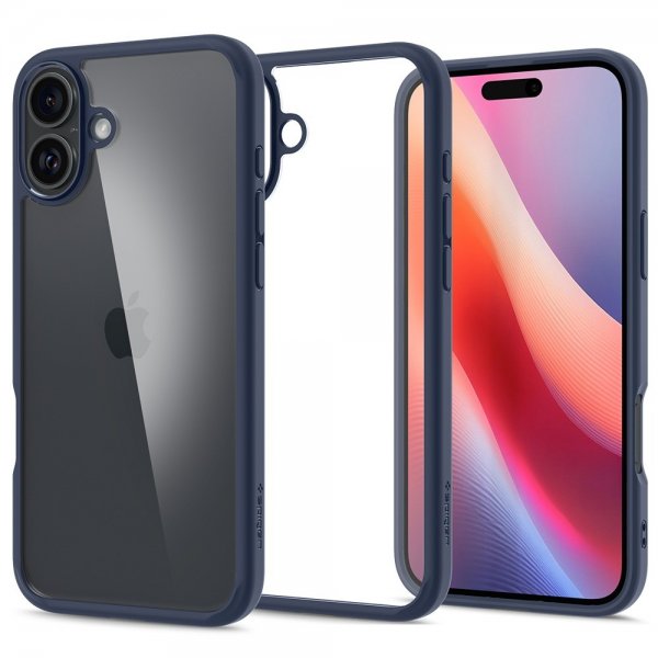Spigen iPhone 16 Deksel Ultra Hybrid Navy Blue