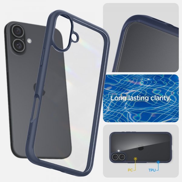 Spigen iPhone 16 Deksel Ultra Hybrid Navy Blue
