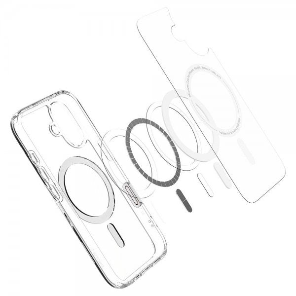 Spigen iPhone 16 Deksel Ultra Hybrid T MagFit Clear White