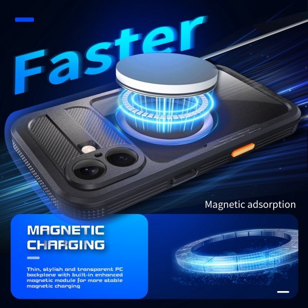 Redpepper iPhone 16 Deksel Vanntett IP68 MagSafe Svart