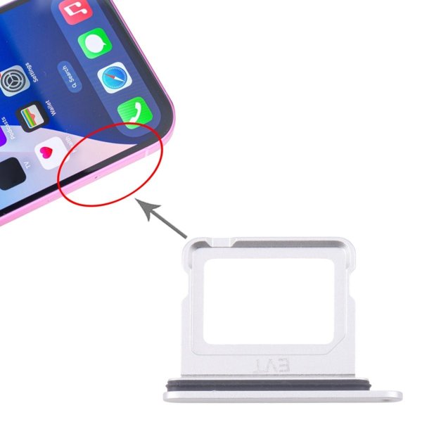 iPhone 16/16 Plus SIM-kortholder - Hvit