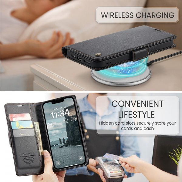 CaseMe iPhone 16e/17e Etui 023 Series Svart