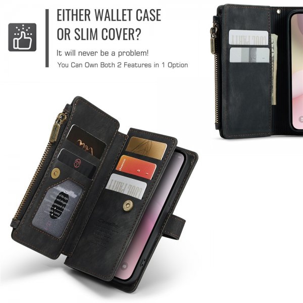 CaseMe iPhone 16e/17e Etui C30 Series Svart