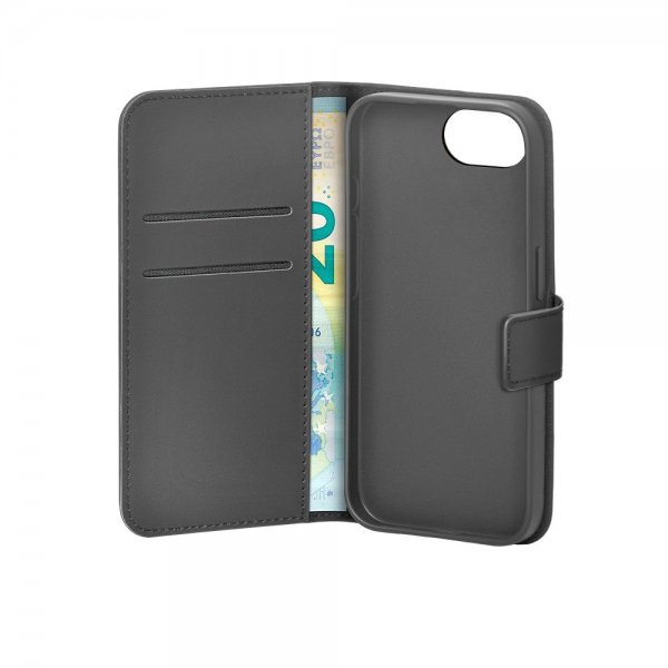Puro iPhone 16e/17e Etui Wallet Stand Svart