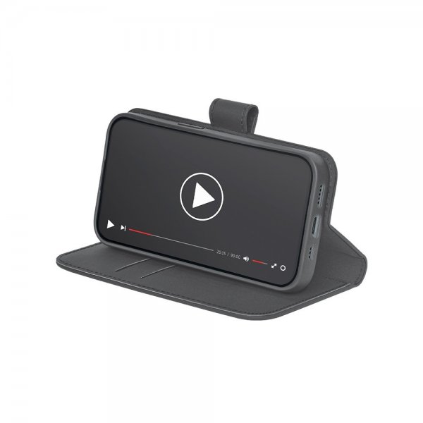 Puro iPhone 16e/17e Etui Wallet Stand Svart