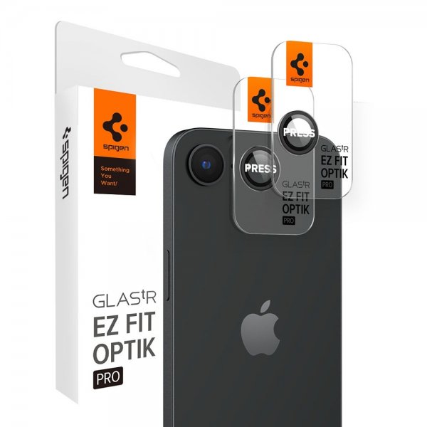 Spigen iPhone 16e/17e Kamerabeskytter GLAS.tR EZ Fit Optik Pro 2-pakning