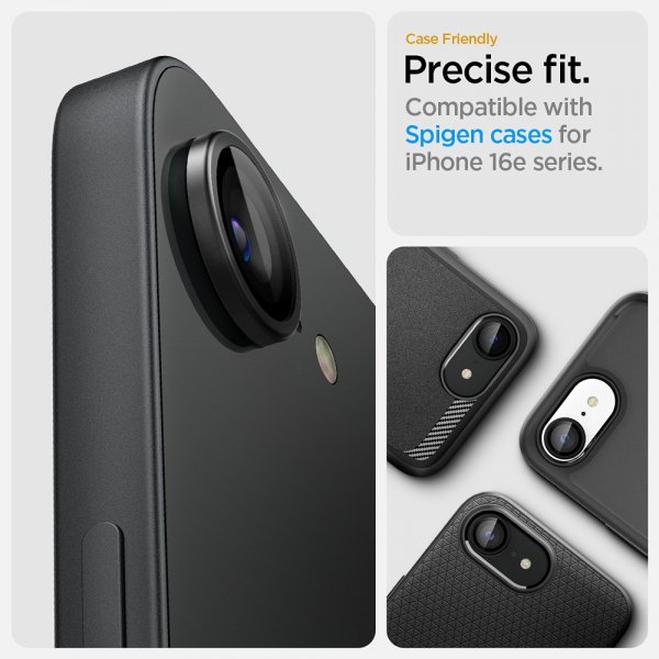 Spigen iPhone 16e/17e Kamerabeskytter GLAS.tR EZ Fit Optik Pro 2-pakning