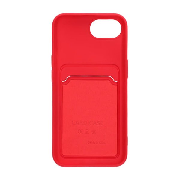 iPhone 16e/17e Deksel Kortholder Rød